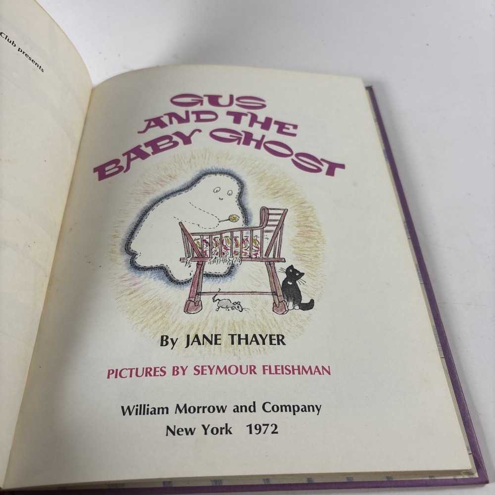 Rare "Gus And The Baby Ghost" Jane Sayer Hardcover Book Vintage (1972) EXC - Picture 2 of 4